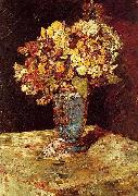 Monticelli, Adolphe-Joseph Still Life with Wild and Garden Flowers oil on canvas